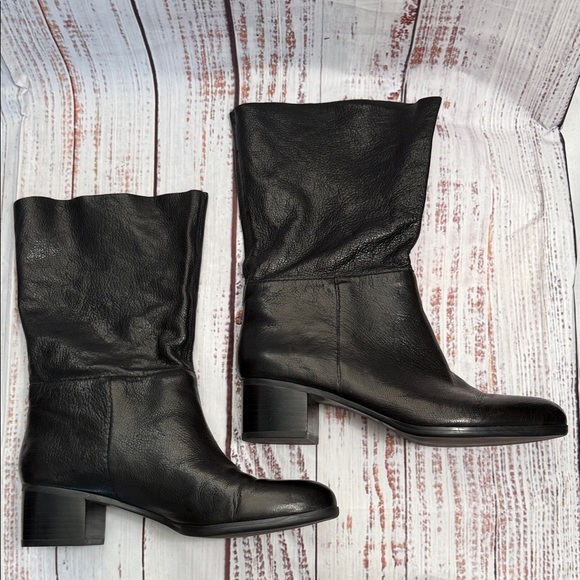 Nine West Black Leather Heeled Boots 8.5 NWT - Picture 10 of 16